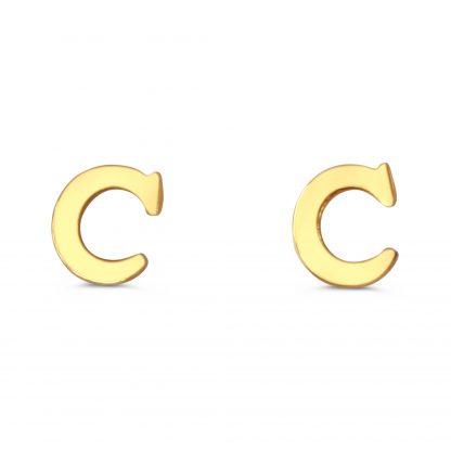 INITIAL STUD EARRING