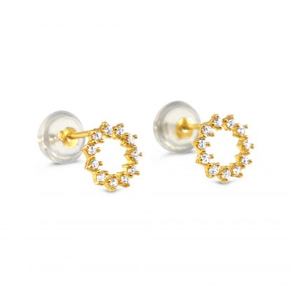 HALO PAVE STUD EARRING - Image 2