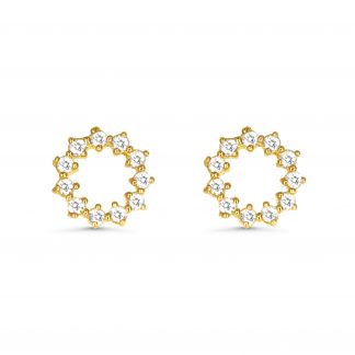 HALO PAVE STUD EARRING