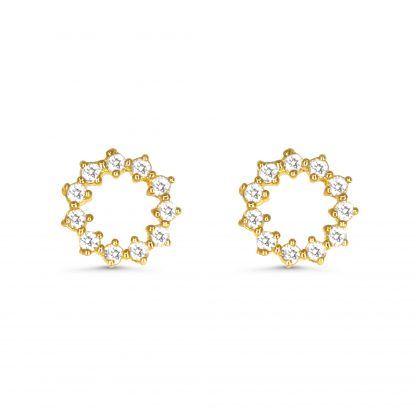 HALO PAVE STUD EARRING