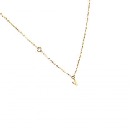 DAINTY INITIAL CHAIN NECKLACE