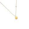 ROUND DISC INITIAL CHAIN NECKLACE