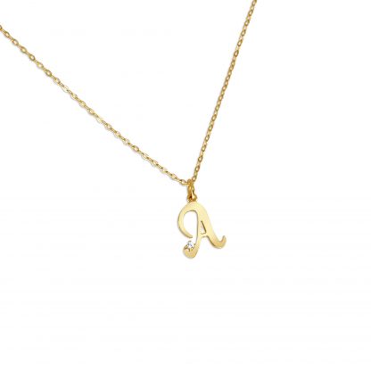 BREE INITIAL DIAMANTE CHAIN NECKLACE - Image 11
