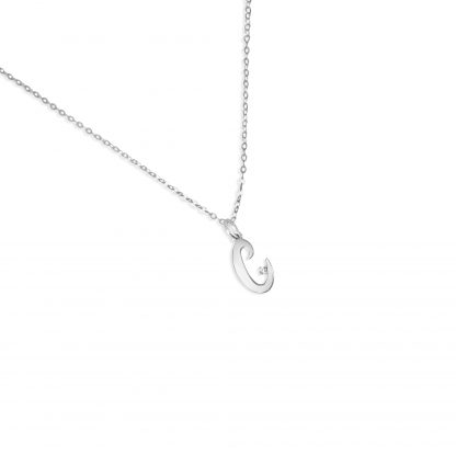 BREE INITIAL DIAMANTE CHAIN NECKLACE - Image 3