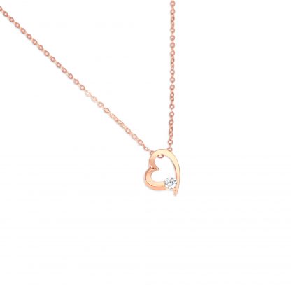 HEART DIAMANTE CHAIN NECKLACE