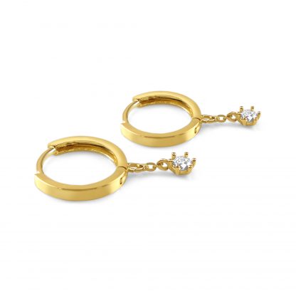 SHORT CHAIN BUCKLE LOOP EARRING - Image 2