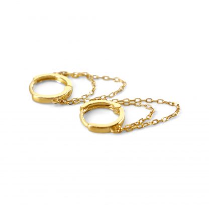 GOLD LOOP TASSLE  EARRING - Image 2