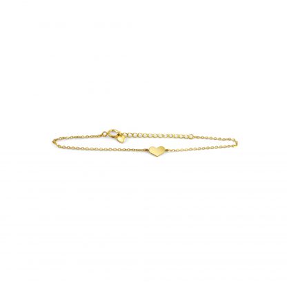 HEART CHARM CHAIN BRACELET - Image 2