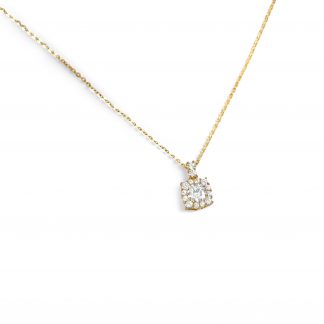 LUXURY DIAMANTE BLOCK PENDANT CHAIN NECKLACE