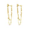 DUAL LINK CHAIN DROP EARRING
