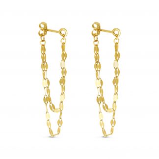 DUAL LINK CHAIN DROP EARRING