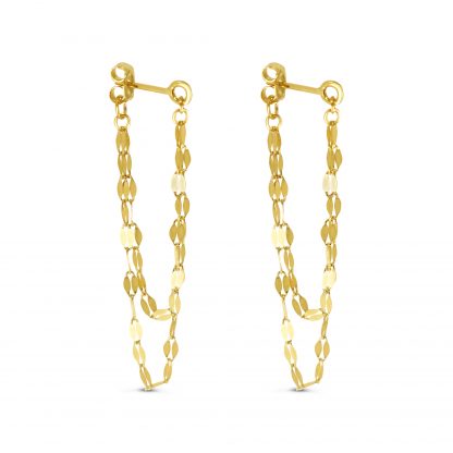 DUAL LINK CHAIN DROP EARRING