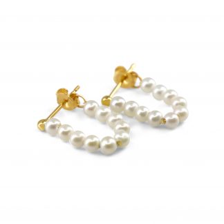 ASTER PEARL LOOP EARRING