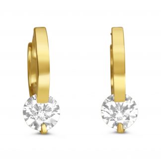 SAMANTHA DAIMANTE BUCKLE LOOP EARRING