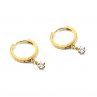 SHORT CHAIN BUCKLE LOOP EARRING