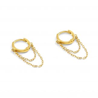 GOLD LOOP TASSLE  EARRING
