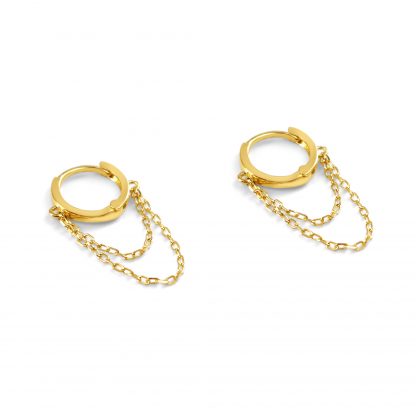 GOLD LOOP TASSLE  EARRING
