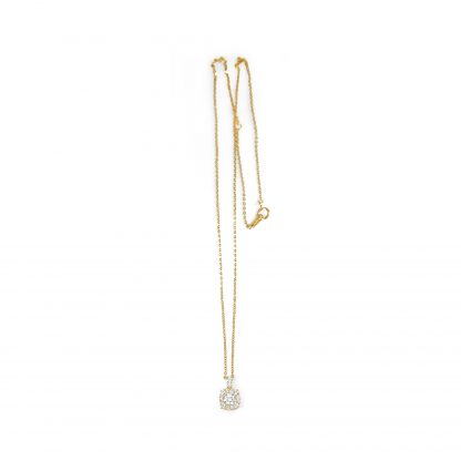 LUXURY DIAMANTE BLOCK PENDANT CHAIN NECKLACE - Image 2