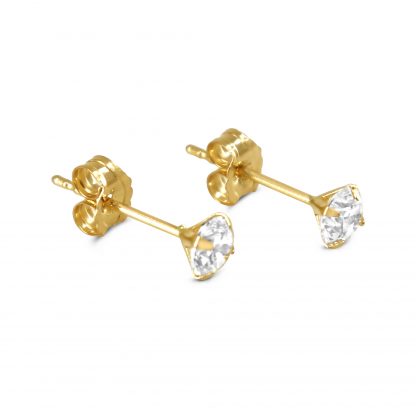 DAINTY CLASSIC ROUND STUD EARRING - Image 2