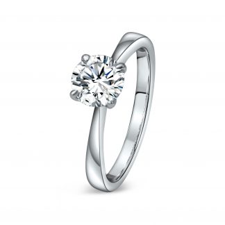 MOISSANITE ROUND BRILLIANT CLASSIC 4 PRONG